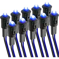 BeMatik - Luz LED piloto de 8mm 220VAC de Color Azul 10-Pack